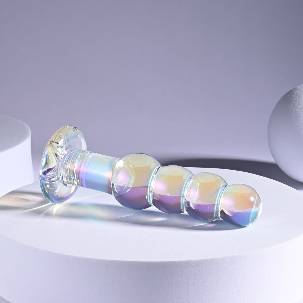 Playboy Pleasure JEWELS BEADS - Clear Glass 12 cm Anal Beads - Naughty by Nature Adult Store