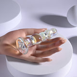 Playboy Pleasure JEWELS BEADS - Clear Glass 12 cm Anal Beads - Naughty by Nature Adult Store
