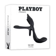 Playboy Pleasure The 3 Way - Black USB Rechargeable Vibrating Cock Ring with Wireless Remote - Naughty by Nature Adult Store