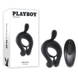 Playboy Pleasure TRIPLE PLAY - Black USB Rechargeable Cock Ring with Wireless Remote - Naughty by Nature Adult Store