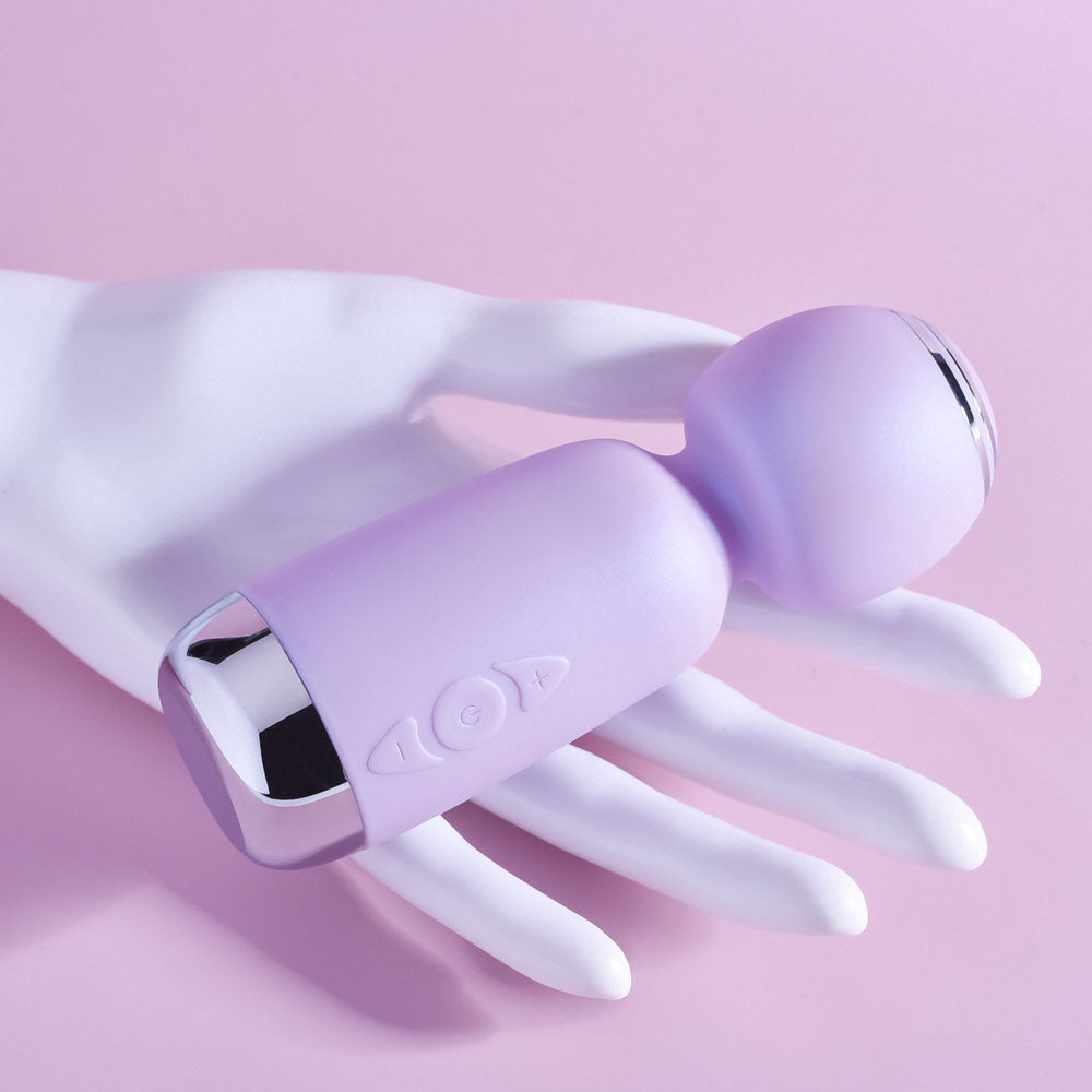 Playboy Pleasure ROYAL MINI - Rechargeable Mini Wand Vibrator - Naughty by Nature Adult Store