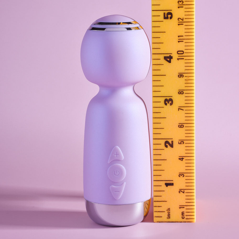 Playboy Pleasure ROYAL MINI - Rechargeable Mini Wand Vibrator - Naughty by Nature Adult Store