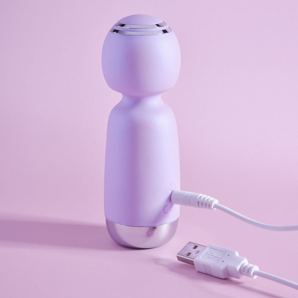 Playboy Pleasure ROYAL MINI - Rechargeable Mini Wand Vibrator - Naughty by Nature Adult Store