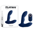 Playboy Pleasure PLEASURE PLEASER - Blue USB Rechargeable Vibrating Prostate Massager with Wireless Remote - Naughty by Nature Adult Store