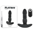 Playboy Pleasure TRUST THE THRUST - Black 13.7 cm USB Rechargeable Thrusting Butt Plug with Wireless Remote - Naughty by Nature Adult Store
