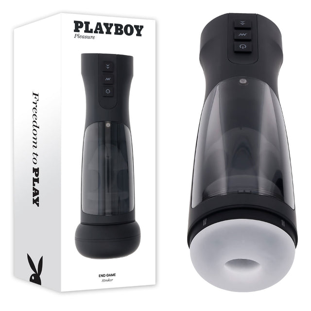 Playboy Pleasure END GAME - USB Rechargeable Vibrating & Self Sanitising Stroker - Naughty by Nature Adult Store