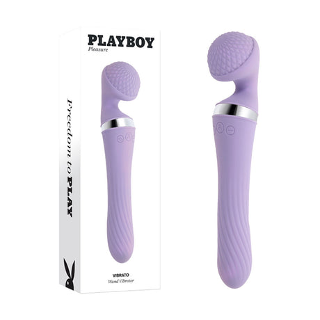 Playboy Pleasure VIBRATO - Lavender 24 cm USB Rechargeable Massage Wand - Naughty by Nature Adult Store