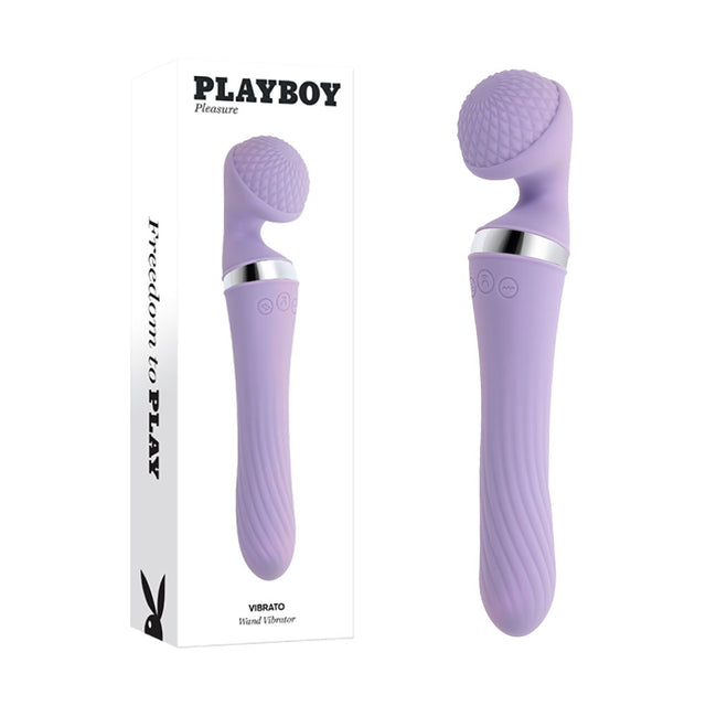 Playboy Pleasure VIBRATO - Lavender 24 cm USB Rechargeable Massage Wand - Naughty by Nature Adult Store