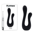 Playboy Pleasure THE SWAN - Black USB Rechargeable Dual Ended Vibrator - Naughty by Nature Adult Store