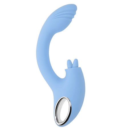 Playboy Pleasure SAPPHIRE SKY Vibrator with Double Tongue Stimulator
