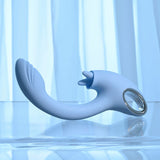 Playboy Pleasure SAPPHIRE SKY Vibrator with Double Tongue Stimulator