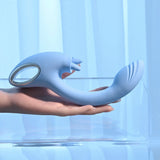Playboy Pleasure SAPPHIRE SKY Vibrator with Double Tongue Stimulator