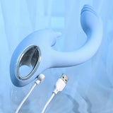 Playboy Pleasure SAPPHIRE SKY Vibrator with Double Tongue Stimulator