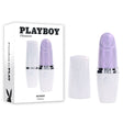 Playboy Pleasure GETAWAY - White/Purple 14.2 cm USB Rechargeable Tapping Stimulator - Naughty by Nature Adult Store