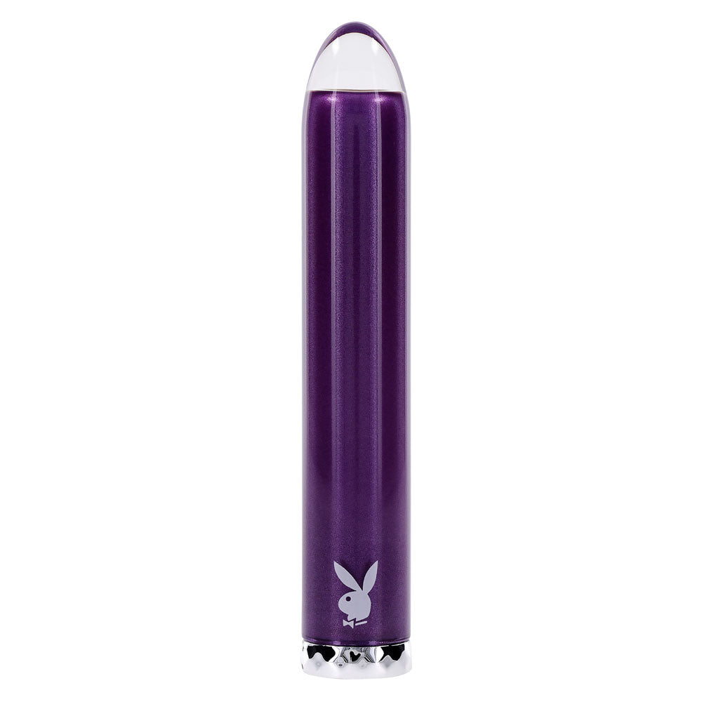 Playboy Pleasure AMETHYST - Glass Tipped Mini Vibrator - Naughty by Nature Adult Store