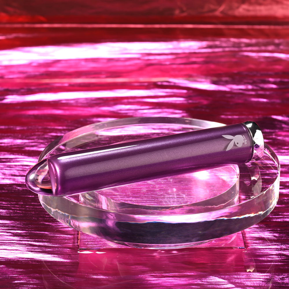 Playboy Pleasure AMETHYST - Glass Tipped Mini Vibrator - Naughty by Nature Adult Store