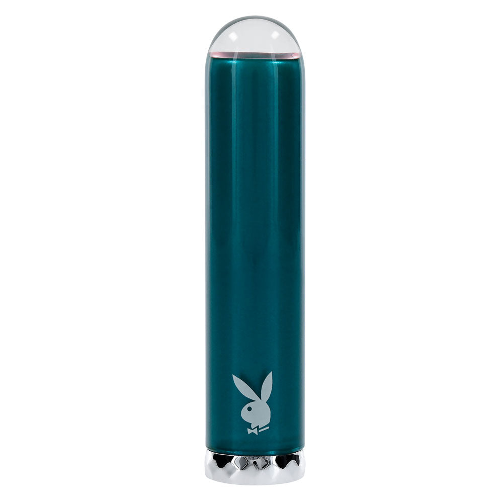 Playboy Pleasure EMERALD - USB Rechargeable Glass Tipped Bullet - Naughty by Nature Adult Store