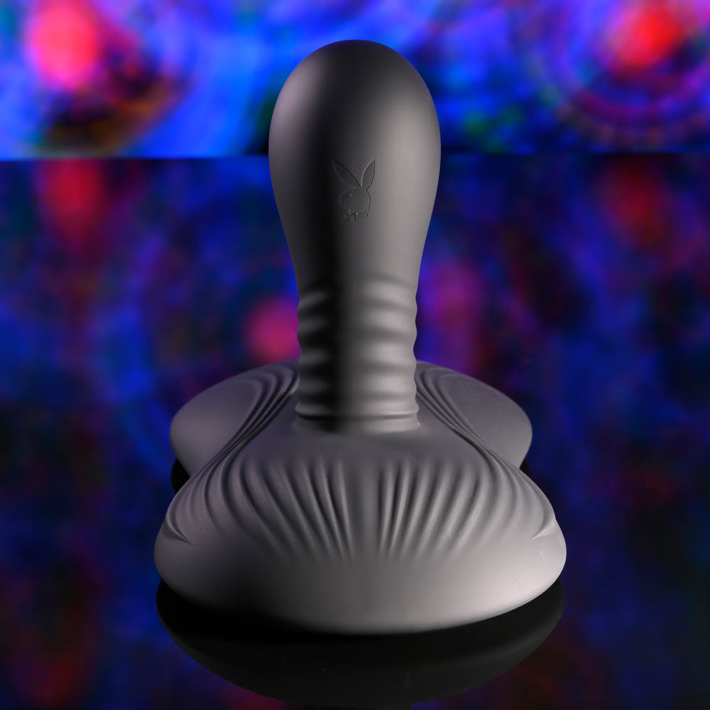 Playboy Pleasure SITTIN & SPINNIN - Spinning Vibrator & Grinder Pad & Remote