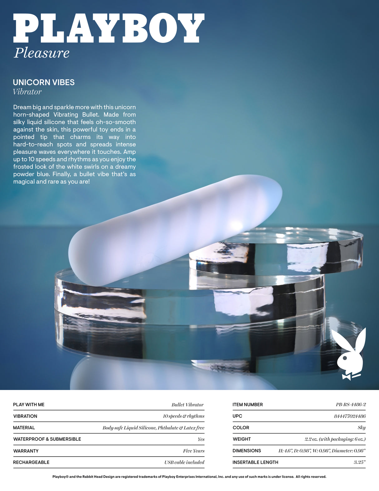 Playboy Pleasure UNICORN VIBES - Bullet Vibrator