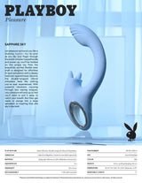 Playboy Pleasure SAPPHIRE SKY Vibrator with Double Tongue Stimulator