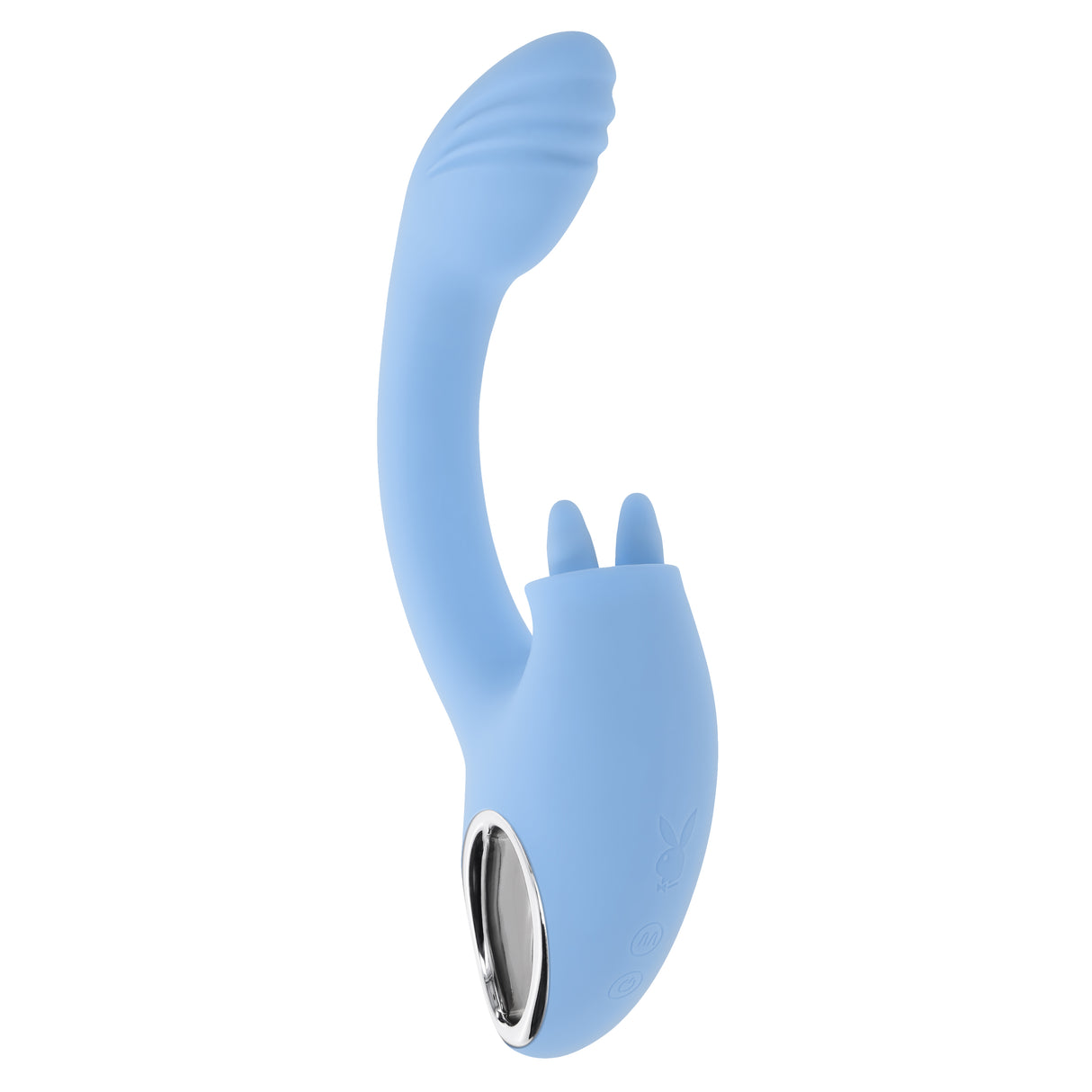 Playboy Pleasure SAPPHIRE SKY Vibrator with Double Tongue Stimulator