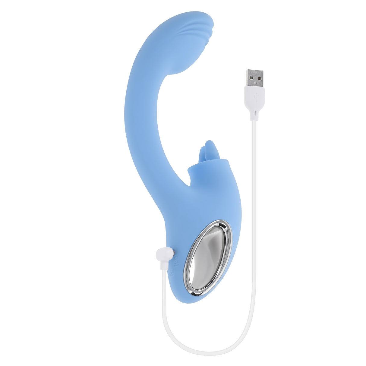 Playboy Pleasure SAPPHIRE SKY Vibrator with Double Tongue Stimulator