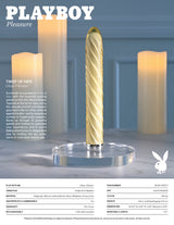 Playboy Pleasure TWIST OF FATE - Yellow Glass Rechargeable Vibrator - Naughty by Nature Adult Store