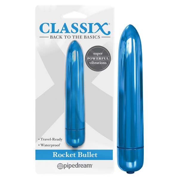 Classix Rocket Bullet - Metallic Blue 8.9 cm Bullet - Naughty by Nature Adult Store