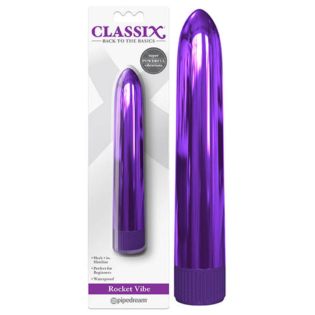 Classix Rocket Vibe - Metallic Purple (7'') Vibrator - Naughty by Nature Adult Store