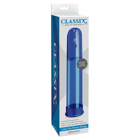 Classix Auto-Vac Power Pump - Blue Powered Penis Pump - Naughty by Nature Adult Store