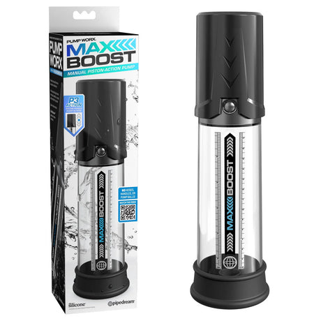 Pump Worx Max Boost - Black - Black Penis Pump - Naughty by Nature Adult Store