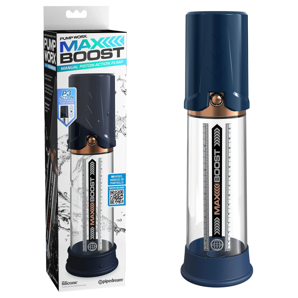 Pump Worx Max Boost  - Blue Penis Pump