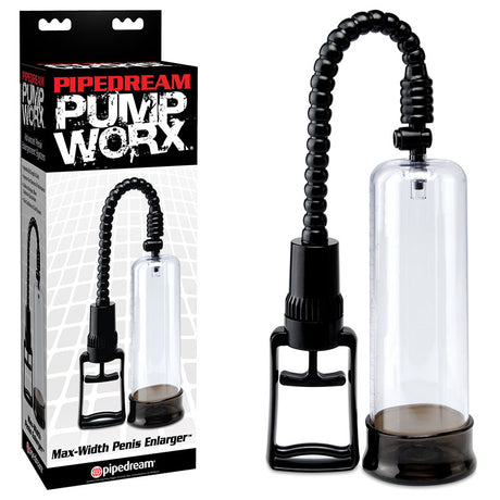 Pump Worx Max-Width Penis Enlarger - Clear/Black Penis Pump - Naughty by Nature Adult Store