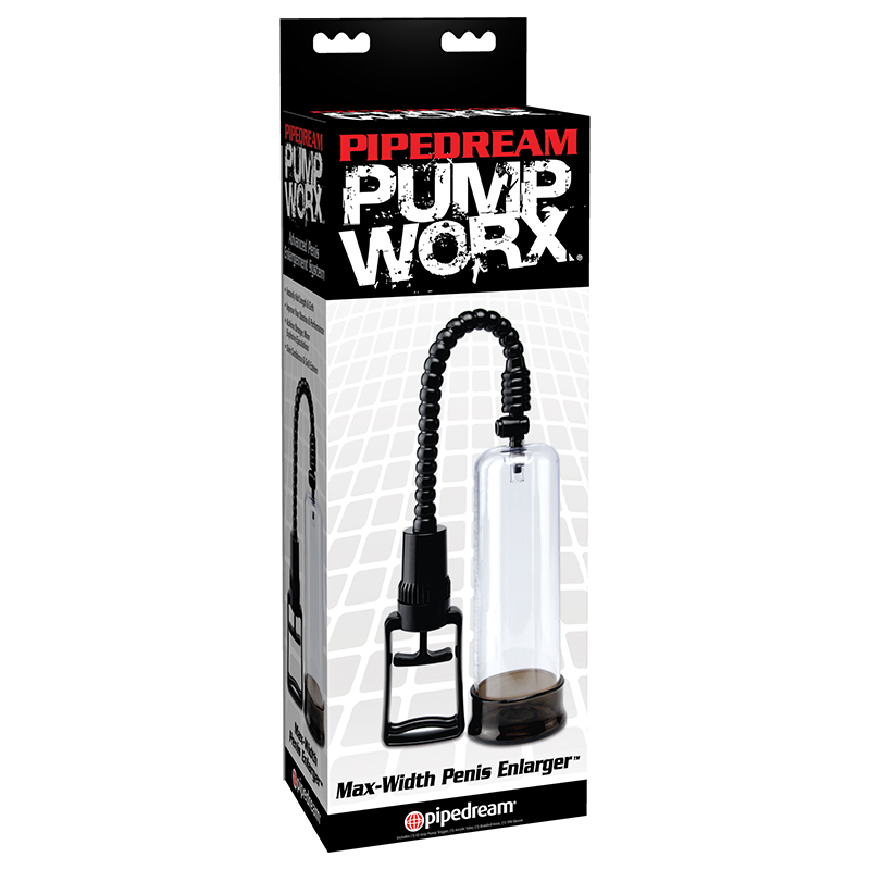 Pump Worx Max-Width Penis Enlarger - Clear/Black