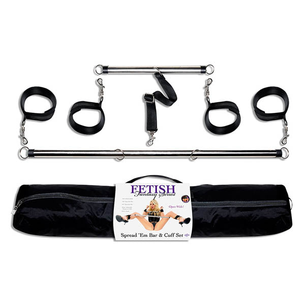 Fetish Fantasy Series Spread 'em Bar & Cuff Set - Spreader Set - Naughty by Nature Adult Store