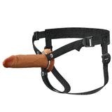 FX Elite 6'' Silicone Hollow Strap-On - Tan 15.2 cm - Naughty by Nature Adult Store