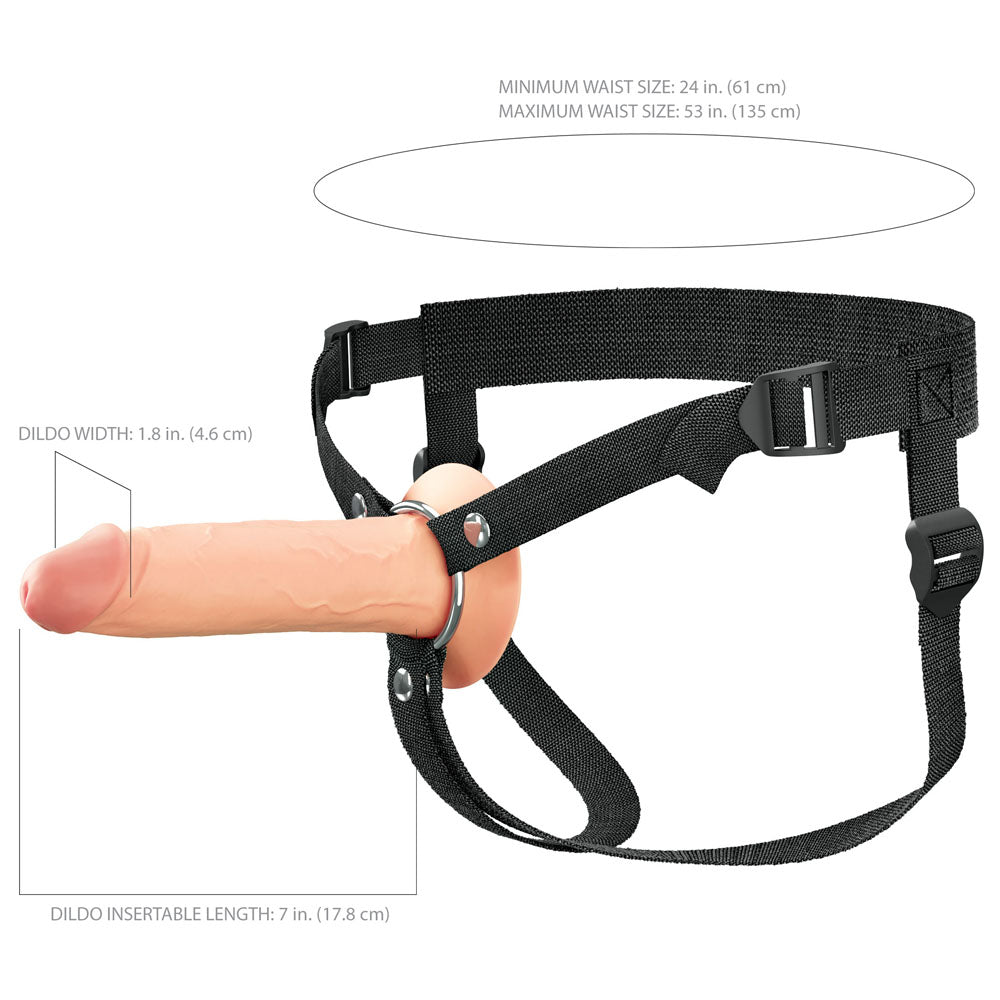 FX Elite 7'' Silicone Hollow Strap-On - Flesh 17.8 cm - Naughty by Nature Adult Store