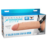 FX Elite 8'' Silicone Hollow Strap-On - Flesh 20 cm - Naughty by Nature Adult Store