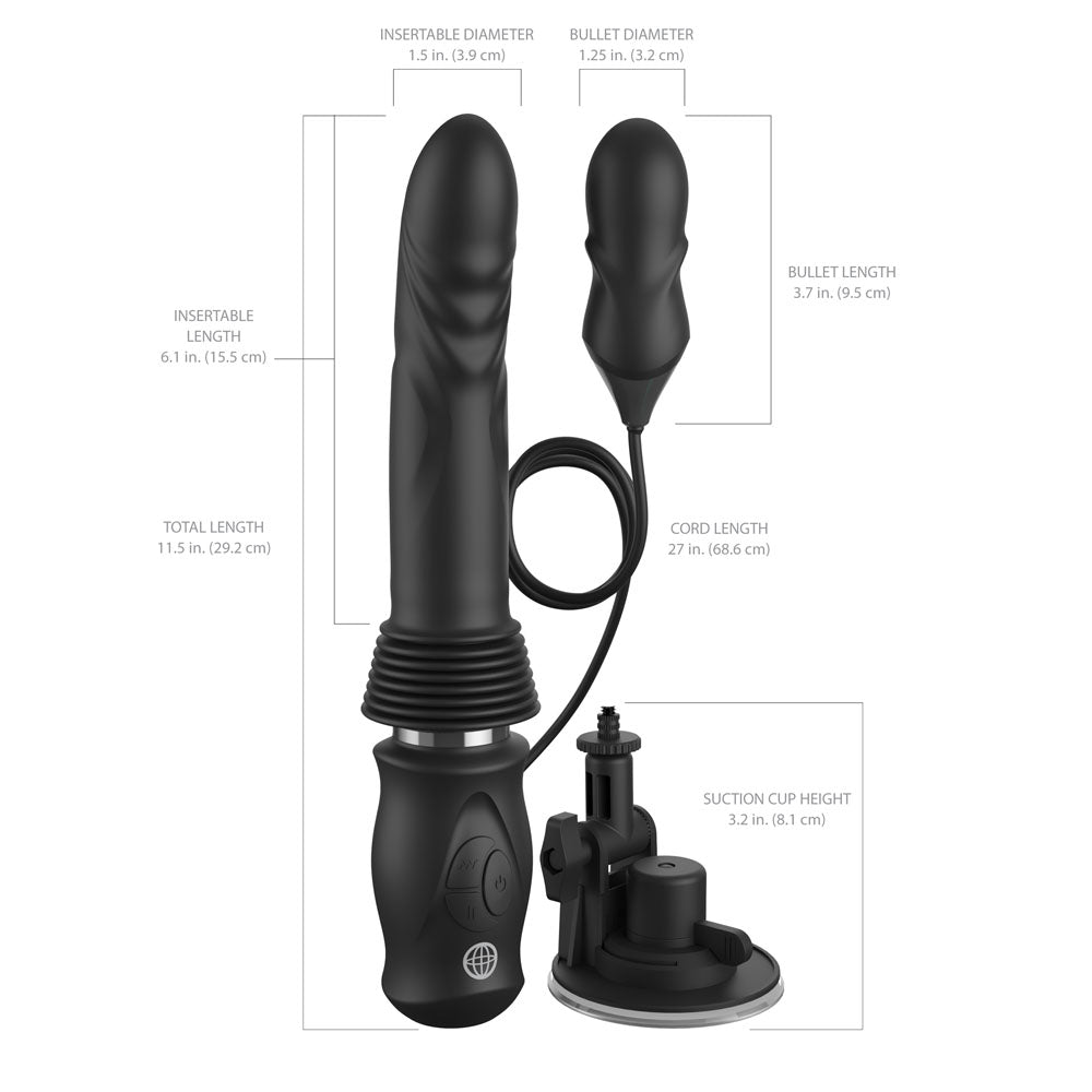 FFS Ultimate Silicone Thruster - Black - USB Rechargeable Vibrator - Naughty by Nature Adult Store