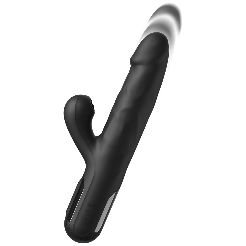 FFS Sonix Silicone Thruster Vibrator with Flicking Clit Stim