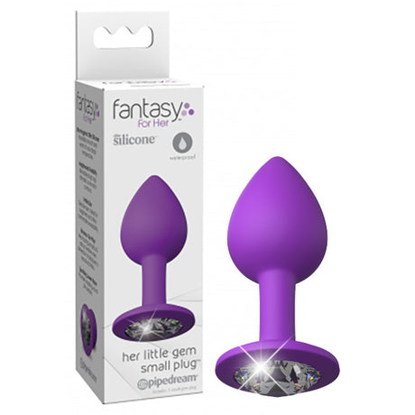 Fantasy For Her Little Gem Small Plug - Purple 7.2 cm Butt Plug with Jewel Base - Naughty by Nature Adult Store