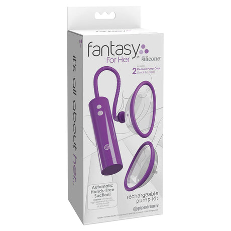Fantasy For Her Rechargeable Pump Kit - Purple USB Rechargeable Vagina Pump - Naughty by Nature Adult Store