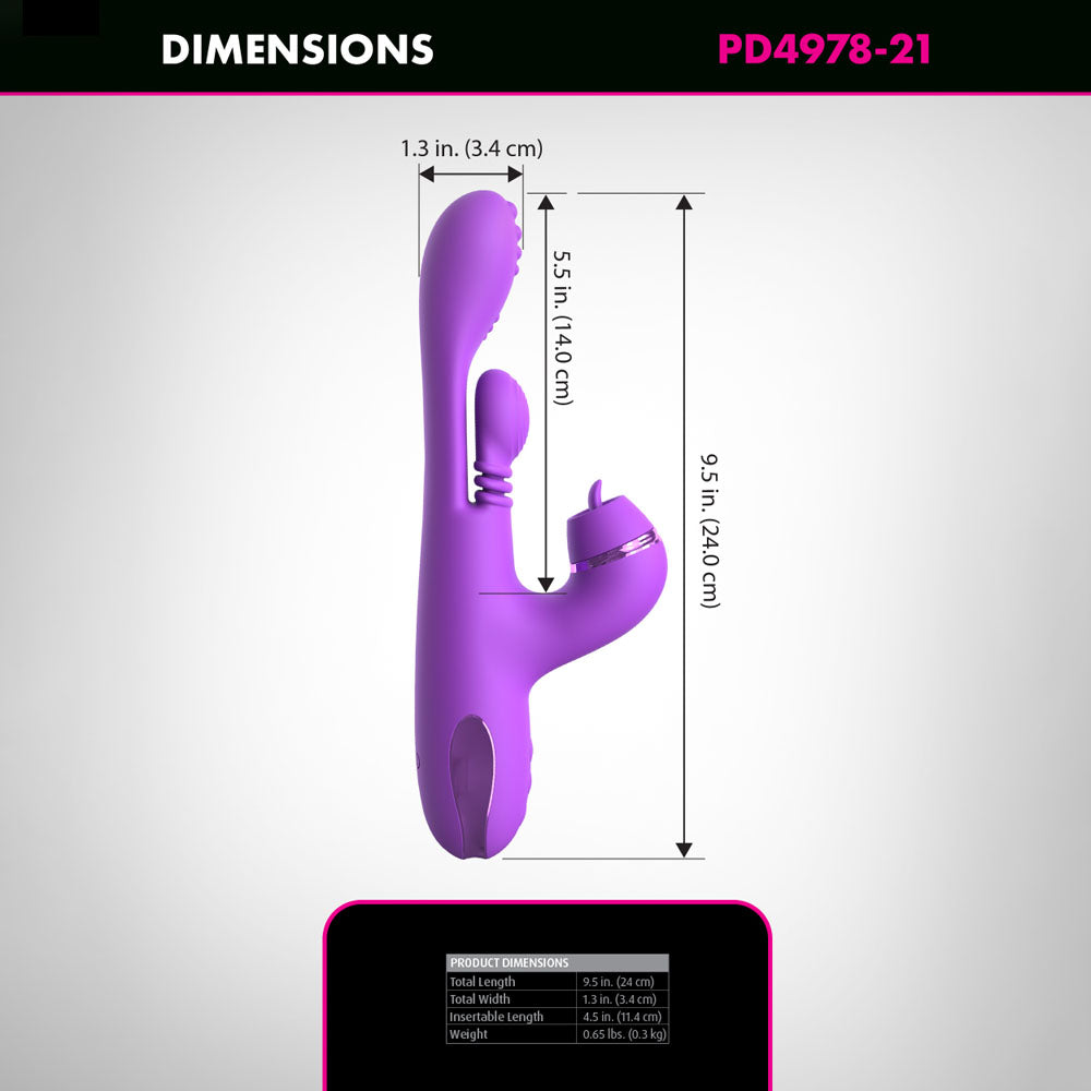 Fantasy For Her IntiMotion Pulse Pro - Swirling & Flicking Rabbit Vibrator