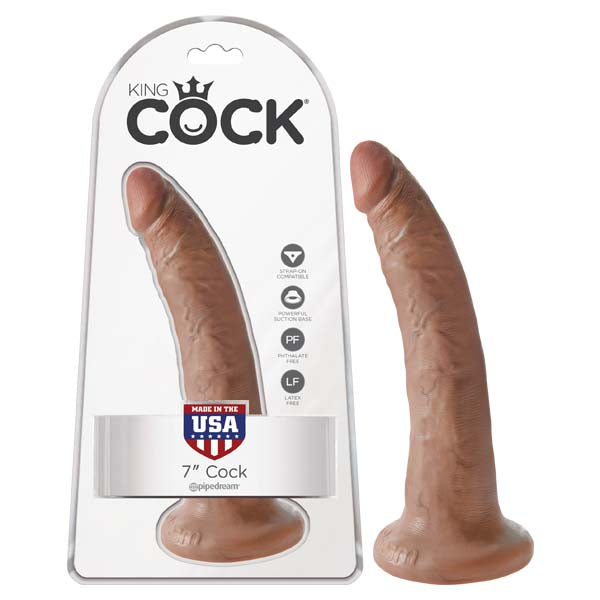 King Cock 7'' Cock - Tan 17.8 cm (7'') Dong - Naughty by Nature Adult Store