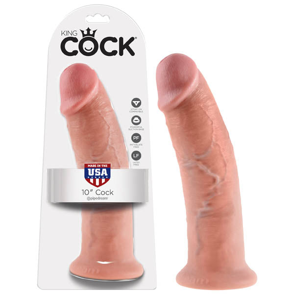 King Cock 10'' Cock - Flesh 25.4 cm (10'') Dong - Naughty by Nature Adult Store