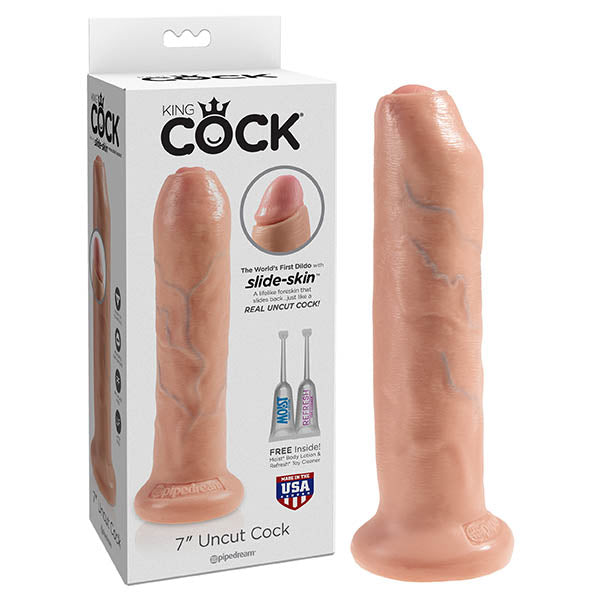 King Cock 7'' Uncut - Flesh Dong - Naughty by Nature Adult Store