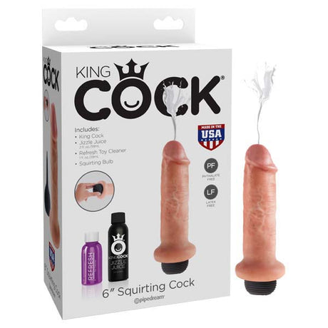 King Cock 6''  Flesh Squirting Dong - Naughty by Nature Adult Store