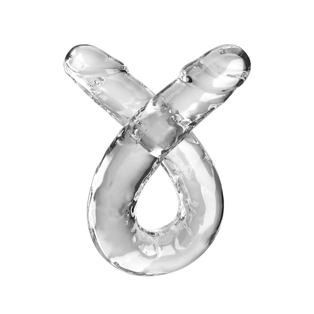 King Cock 18 Inch Double Dildo - Clear 45.7 cm Double Dong - Naughty by Nature Adult Store
