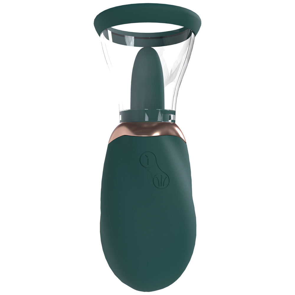 PUMPED Boost Auto Vulva & Brest Pump - Green - Green USB Rechargeable Ladies Pump - Naughty by Nature Adult Store