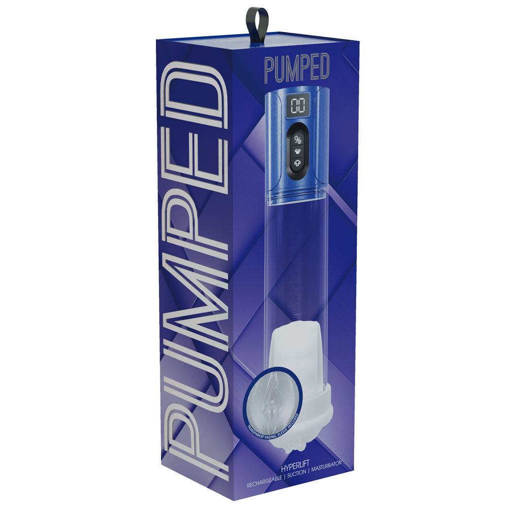 PUMPED HyperLift - Metallic Blue/Clear Rechargeable Auto Pump